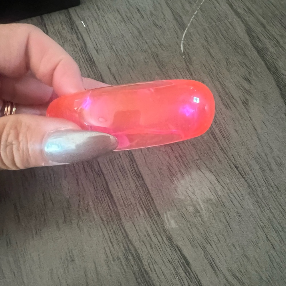 Orange Translucent Vintage Bangle - image 2